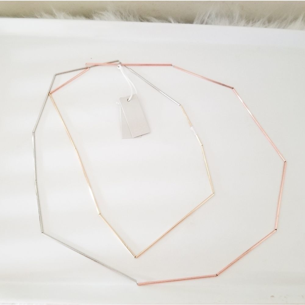 CCS tricolor metal necklace NWT